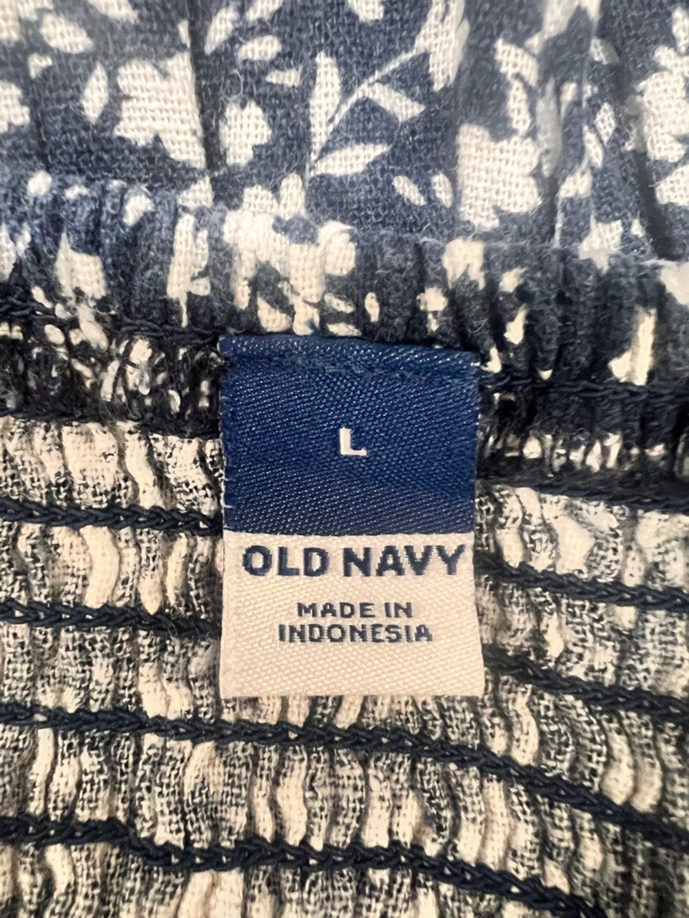Old Navy Navy and White Floral Midi Sundress with Tie Straps - Picture 12 of 12